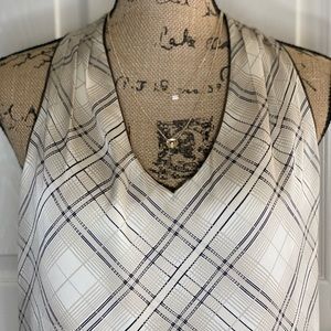 Classy Multi color beige and off white blouse.